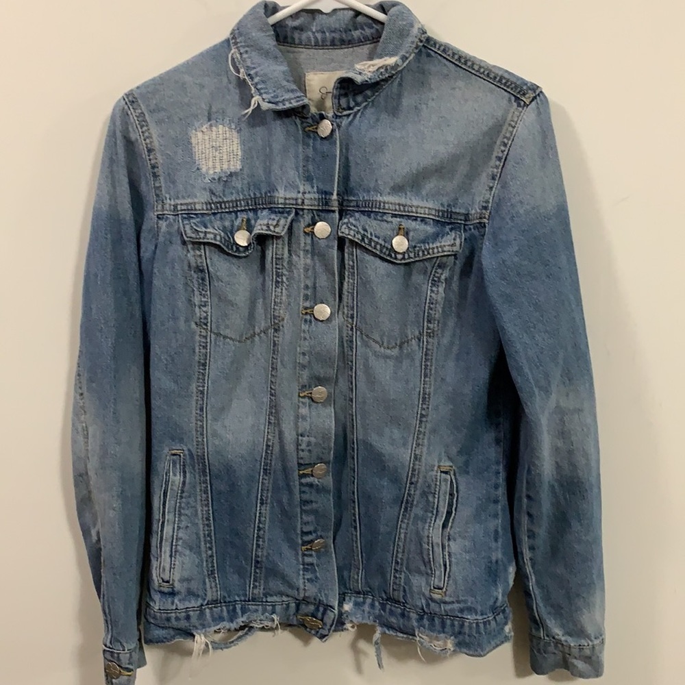 Women’s Jessica Simpson Distressed jean jacket XS - Picture 2 of 6